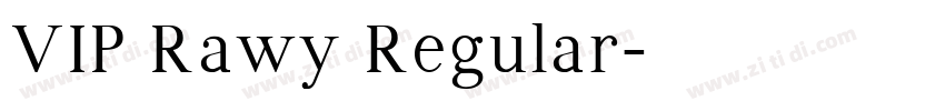 VIP Rawy Regular字体转换